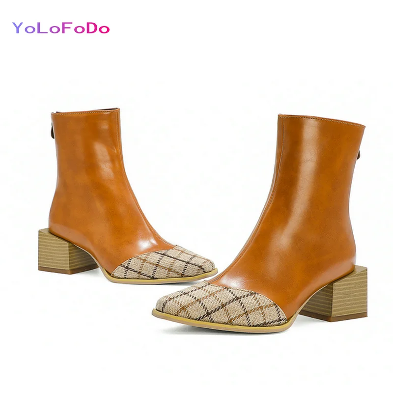 Plus Size 34-45 Women Ankle Boots Fashion Mixed Color Square Toe Short Boots Autumn Winter Zipper Women Square Heel Shoes
Plus Size 34-45 Women Ankle Boots Fashion Mixed Color Square Toe Short Boots Autumn Winter Zipper Women Square Heel Shoes