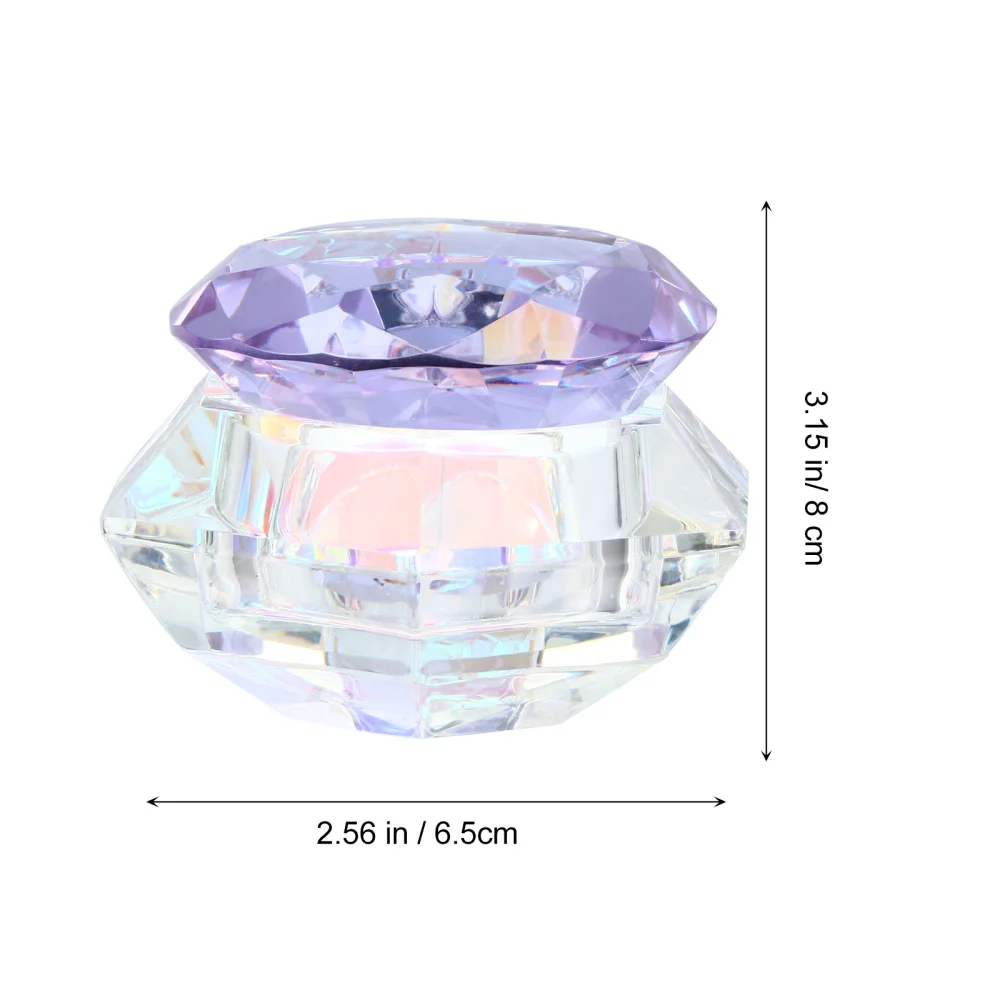 Crystal Glass Jar With Diamond Shape Lid Leak-proof Nail Polish Cosmetics Bottle 
Crystal Glass Jar With Diamond Shape Lid Leak-proof Nail Polish Cosmetics Bottle