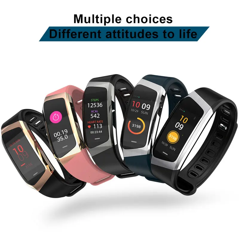 E18 Smart Bracelet Men IP67 Blood Pressure Heart Rate Monitor Sport Fitness Tracker Watch Women Wristband Android iOS | Электроника