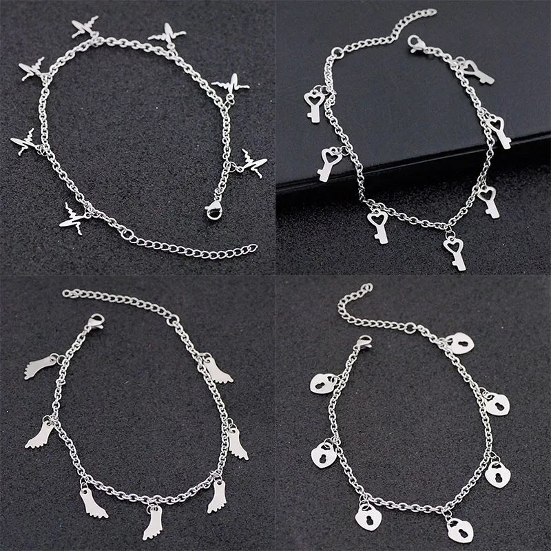 Hot Sale Allergy Free Stainless Steel Ankle Bracelet for Women Love Heart Key Charm Bracelet Chain on Leg Foot Chains Anklet
Hot Sale Allergy Free Stainless Steel Ankle Bracelet for Women Love Heart Key Charm Bracelet Chain on Leg Foot Chains Anklet
