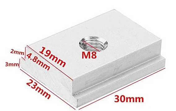10pcs M6 M8 T Slot Nut T-Track Sliding Nut For Woodworking Tool Slot Fastener