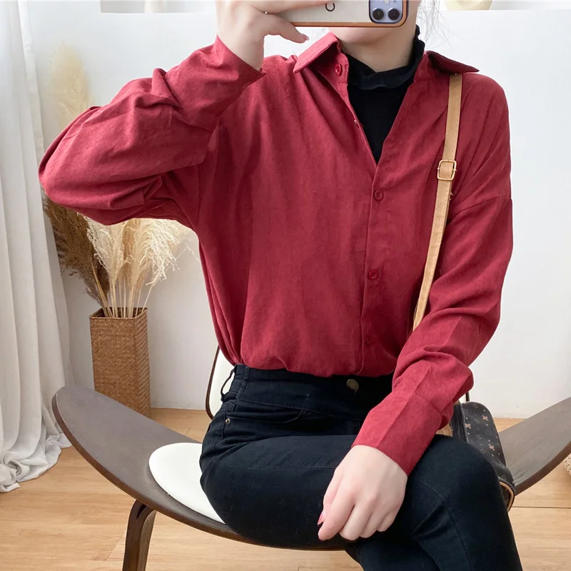 Women's Long Sleeve Top Vintage Elegant White Shirt 2021 Loose Plus Size Turn-Down Collar Button Solid Color Chic Woman Blouse
Women's Long Sleeve Top Vintage Elegant White Shirt 2021 Loose Plus Size Turn-Down Collar Button Solid Color Chic Woman Blouse