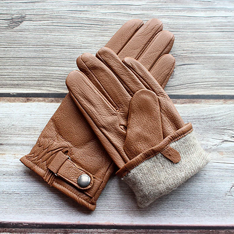 Goatskin Leather Gloves Men's Deerskin Pattern Outdoor Motorcycle Riding Windproof Cold Autumn and Winter Thick Warm Gloves
Goatskin Leather Gloves Men's Deerskin Pattern Outdoor Motorcycle Riding Windproof Cold Autumn and Winter Thick Warm Gloves