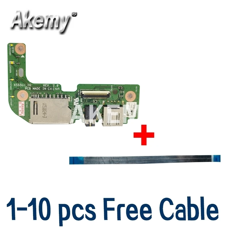 1-10 pcs New Original Akemy For ASUS X555 X555U X555UJ_IO USB AUDIO CARD READER BOARD With Cable REV:2.0 MB 100%Tested Fast Ship
1-10 pcs New Original Akemy For ASUS X555 X555U X555UJ_IO USB AUDIO CARD READER BOARD With Cable REV:2.0 MB 100%Tested Fast Ship