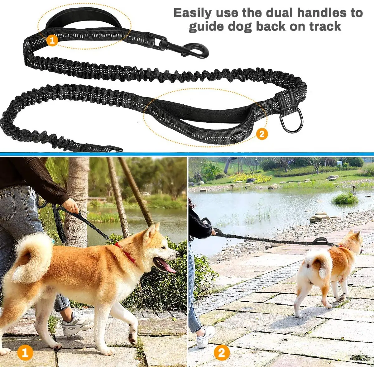 Hands Free Dog Leash Retractable with Fanny Packs Elastic Reflective Dual Handle Bungee Leash for Dogs 100lb Running Training
Hands Free Dog Leash Retractable with Fanny Packs Elastic Reflective Dual Handle Bungee Leash for Dogs 100lb Running Training