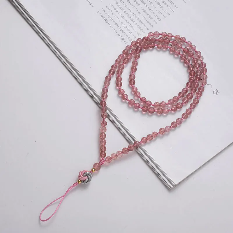 Strawberry crystal mobile phone chain Korean version of the original long multi-circle crystal mobile phone cute neck lanyards
Strawberry crystal mobile phone chain Korean version of the original long multi-circle crystal mobile phone cute neck lanyards