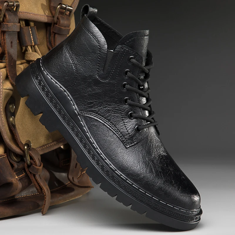 Men's Martin Shoes Fall Winter Plush Warmth Tooling Shoes Thick Bottom Comfortable High-Top Shoes British Trend Men Snow Shoes
Men's Martin Shoes Fall Winter Plush Warmth Tooling Shoes Thick Bottom Comfortable High-Top Shoes British Trend Men Snow Shoes