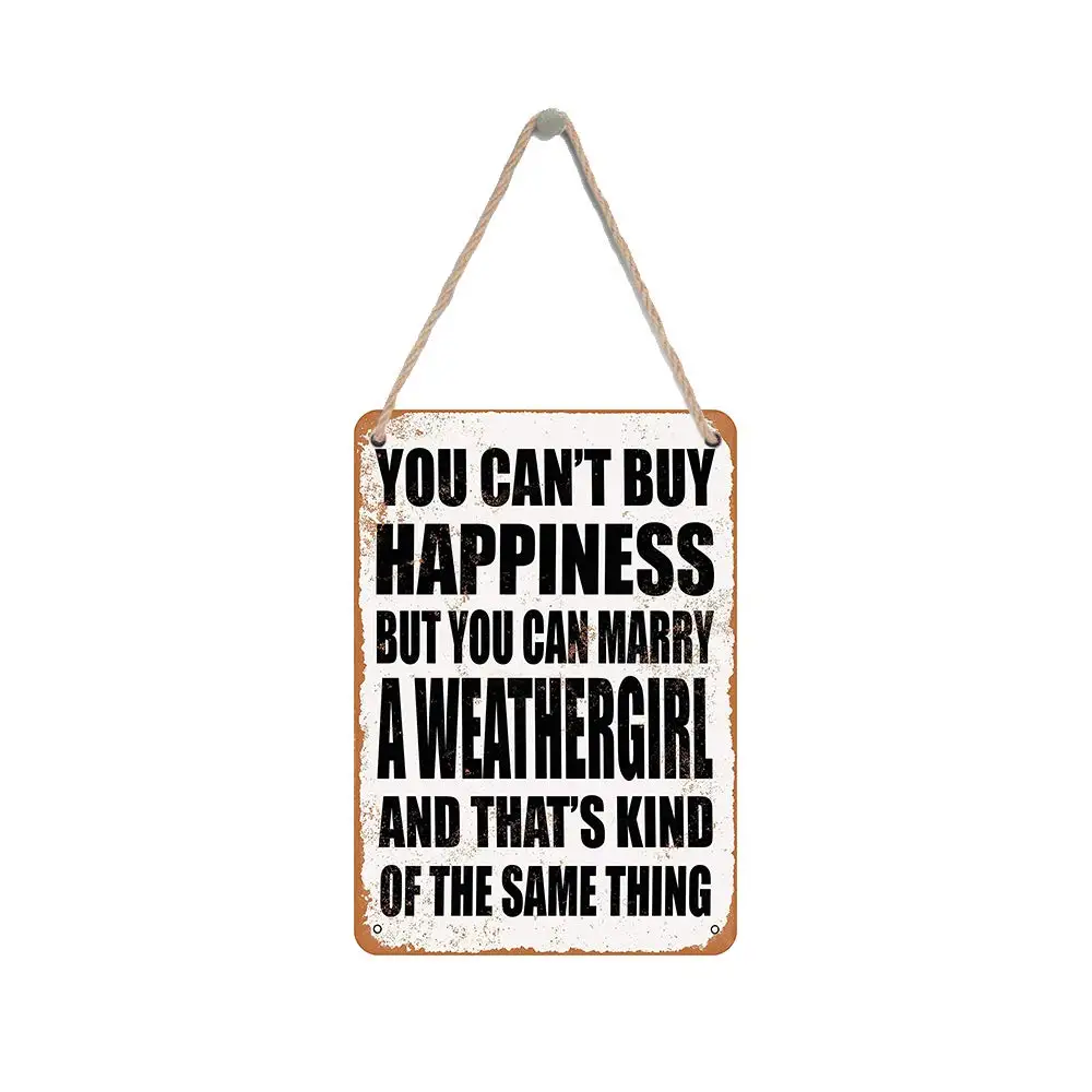 Isaric Wood Hanging Sign 8 X 12 Inches You Can't Buy Happiness BUT You CAN Marry A WEATHERGIRL Funny Wooden Sign
Isaric Wood Hanging Sign 8 X 12 Inches You Can't Buy Happiness BUT You CAN Marry A WEATHERGIRL Funny Wooden Sign