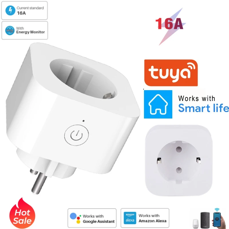 Smart Plug EU 16A WiFi Socket Power Monitor Timing Function Tuya Smart Life APP Control Works With Alexa Google No Hub Required
Smart Plug EU 16A WiFi Socket Power Monitor Timing Function Tuya Smart Life APP Control Works With Alexa Google No Hub Required