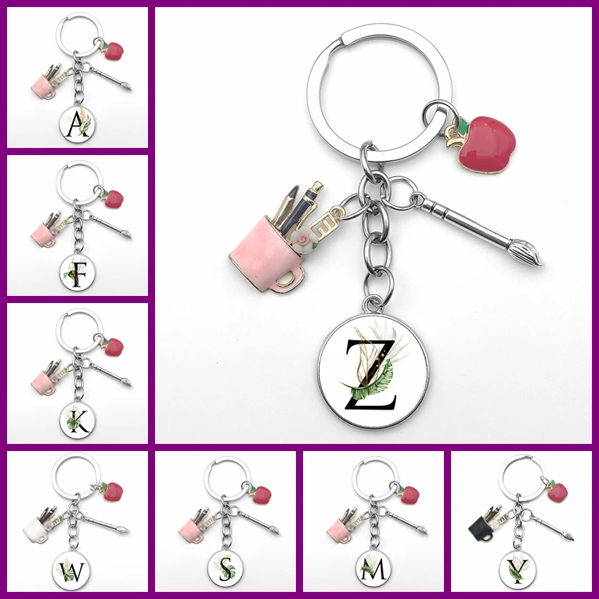 Charms 26 Letters A B C D E F G H I J K L M N O P Q R S T U V W X Y Z Initials Glass Cabochon Key Chains Gift for Christmas
Charms 26 Letters A B C D E F G H I J K L M N O P Q R S T U V W X Y Z Initials Glass Cabochon Key Chains Gift for Christmas
