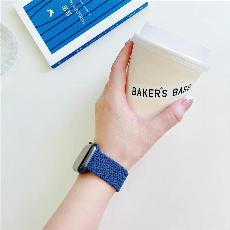 Braided Solo Loop Nylon fabric For Apple watch band 44mm 40mm 38mm 42mm Elastic belt Bracelet for iWatch Series 6 SE 5 4 3 strap 
Braided Solo Loop Nylon fabric For Apple watch band 44mm 40mm 38mm 42mm Elastic belt Bracelet for iWatch Series 6 SE 5 4 3 strap