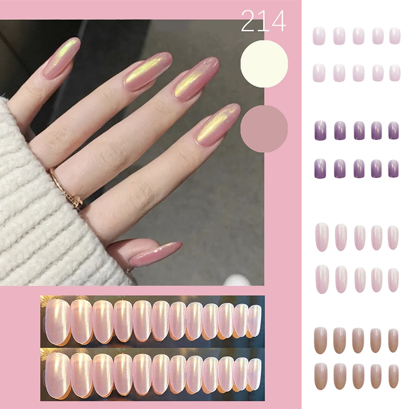 24Pcs Acrylic Fake Nail Mermaid Pearl Nails Extension Tools Nail Decor Supplies Manicure Accessories
24Pcs Acrylic Fake Nail Mermaid Pearl Nails Extension Tools Nail Decor Supplies Manicure Accessories