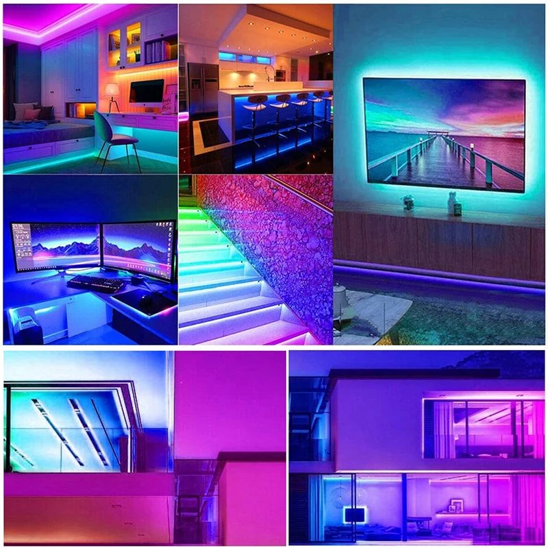 1M/2M/5M RGB LED Strip Lights SMD5050 Flexible USB Not Waterproof Light Backlight Tape 5V LRibbon Strips For Room | Освещение