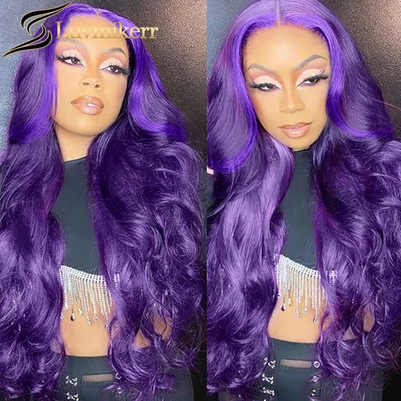 Highlight Purple Colored 13x6 hd Lace Frontal Wig Human Hair Wavy Full 613 Blonde Transparent Front Wigs For Women Pre Plucked
Highlight Purple Colored 13x6 hd Lace Frontal Wig Human Hair Wavy Full 613 Blonde Transparent Front Wigs For Women Pre Plucked