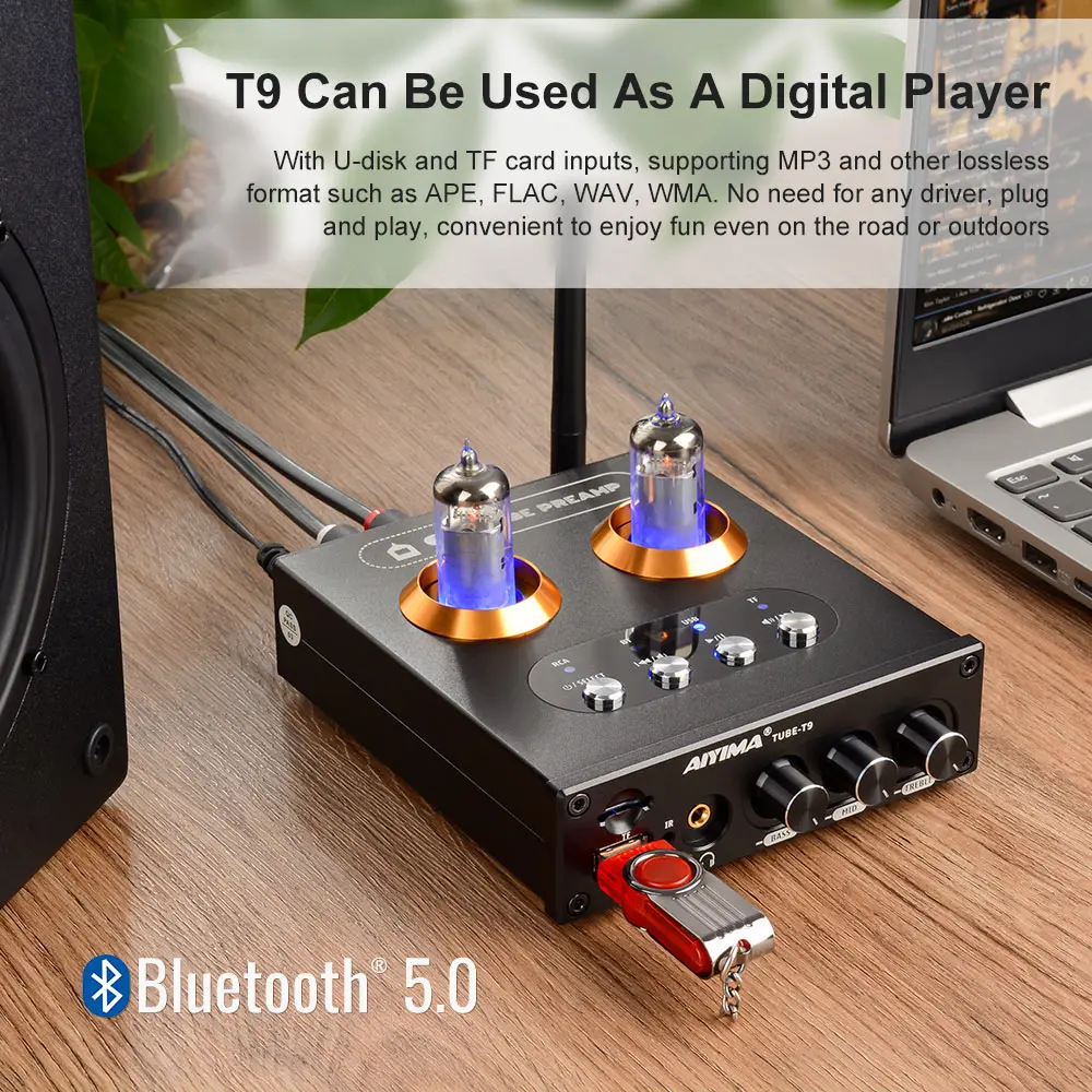 AIYIMA Bluetooth 5.0 Vacuum Tube Preamp HiFi Stereo Audio Preamplifier Receiver Headphone Amplifier USB TF Card Home Theater
AIYIMA Bluetooth 5.0 Vacuum Tube Preamp HiFi Stereo Audio Preamplifier Receiver Headphone Amplifier USB TF Card Home Theater