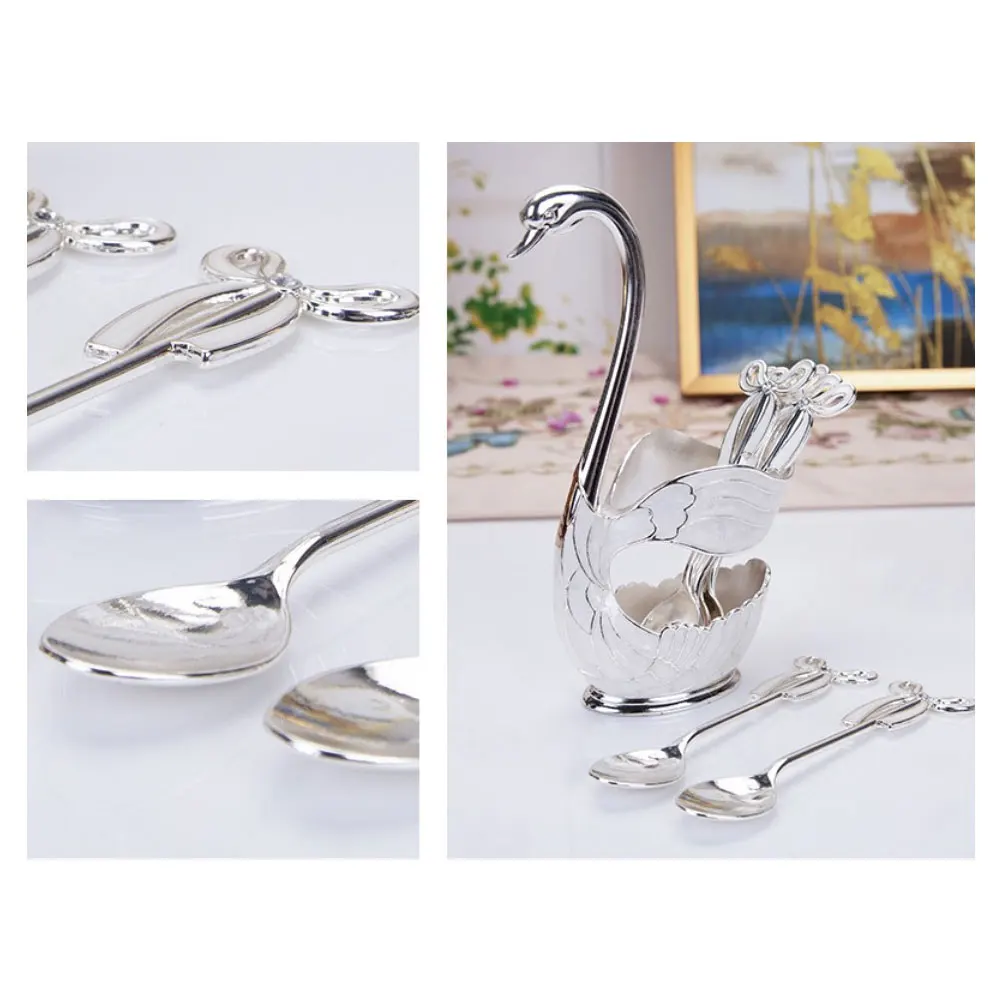 6pcs Spoon Coffee Spoon With 1 Swan Shape Base Holder Hollow Home Decoration Coffee Fruit Dessert Living Room Kitchen Decor Tool
6pcs Spoon Coffee Spoon With 1 Swan Shape Base Holder Hollow Home Decoration Coffee Fruit Dessert Living Room Kitchen Decor Tool