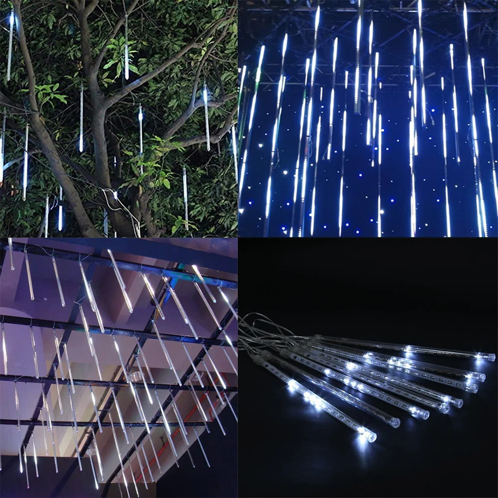 Christmas LED Meteor Shower Garland Lights 10 Tubes Holiday Strip Light Outdoor Waterproof Fairy Lights For Home Eave Tree
Christmas LED Meteor Shower Garland Lights 10 Tubes Holiday Strip Light Outdoor Waterproof Fairy Lights For Home Eave Tree