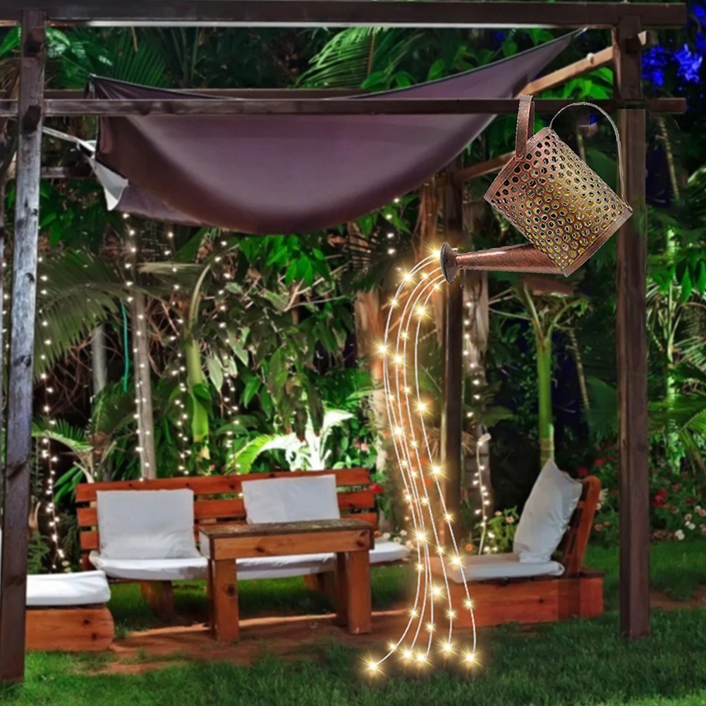 Solar Watering Can Lamp LED Light Garden Artwork Hollow Wrought Iron kettle Shower Lamp Yard Romantic Festival Decorations
Solar Watering Can Lamp LED Light Garden Artwork Hollow Wrought Iron kettle Shower Lamp Yard Romantic Festival Decorations