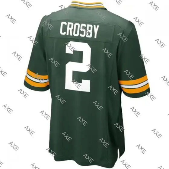 

New Customized Embroidery American Football Jersey Green Bay Mason Crosby Green White Men's Limited Player Jersey