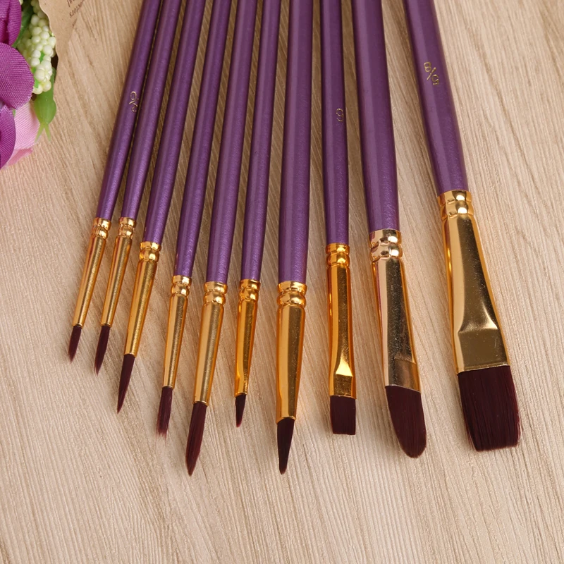 10Pcs/bag Kids Student Watercolor Gouache Painting Pen Nylon Hair Wooden Handle Paint Brush Set Drawing Art Supplies
10Pcs/bag Kids Student Watercolor Gouache Painting Pen Nylon Hair Wooden Handle Paint Brush Set Drawing Art Supplies