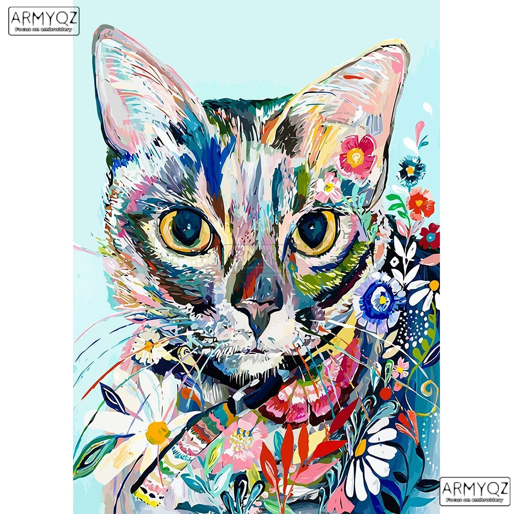 5D DIY Diamond embroidery home decoration Animal Colorful Cat Flower diamond painting Cross Stitch Rhinestone
5D DIY Diamond embroidery home decoration Animal Colorful Cat Flower diamond painting Cross Stitch Rhinestone