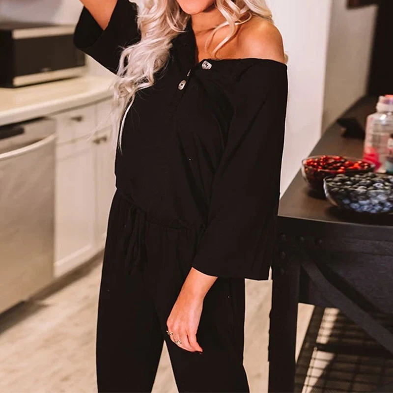 2021 Women Summer Casual O Neck Button Lace-Up Jumpsuit Fashion Ladies Short Sleeve Solid Loose Pocket Rompers
2021 Women Summer Casual O Neck Button Lace-Up Jumpsuit Fashion Ladies Short Sleeve Solid Loose Pocket Rompers