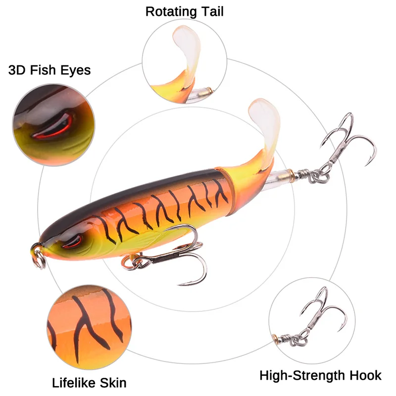 8Pcs 10Cm 13G Floating per Fishing Lure Artificial Hard Bait Wobbler Rotating Tail Fishing Tackle 3D Eyes
8Pcs 10Cm 13G Floating per Fishing Lure Artificial Hard Bait Wobbler Rotating Tail Fishing Tackle 3D Eyes
