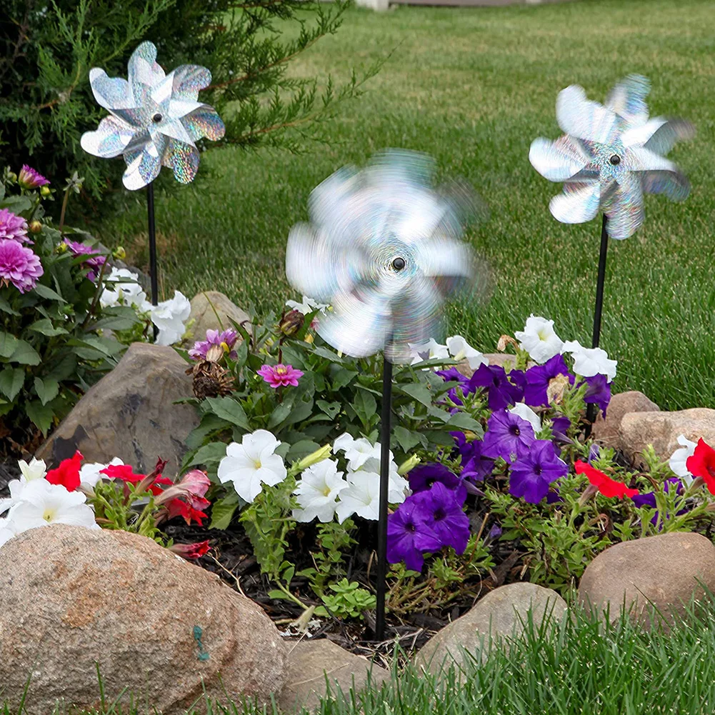 7 Leaves Bird Repeller Windmill Spinner DIY Birds Deterrent Silver Pinwheels for Outdoor Vegetable Garden Lawn Yard Decoration
7 Leaves Bird Repeller Windmill Spinner DIY Birds Deterrent Silver Pinwheels for Outdoor Vegetable Garden Lawn Yard Decoration