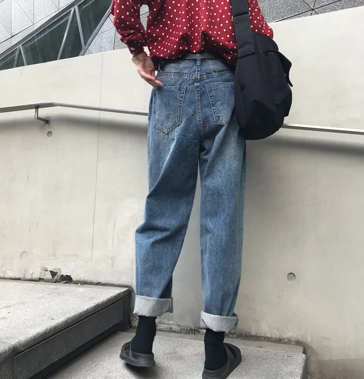 Vintage High Waist Boyfriend Jeans Straight-leg Casual Denim Ankle-length Pant Mom Jeans Full Length Straight Jeans Streetwear
Vintage High Waist Boyfriend Jeans Straight-leg Casual Denim Ankle-length Pant Mom Jeans Full Length Straight Jeans Streetwear