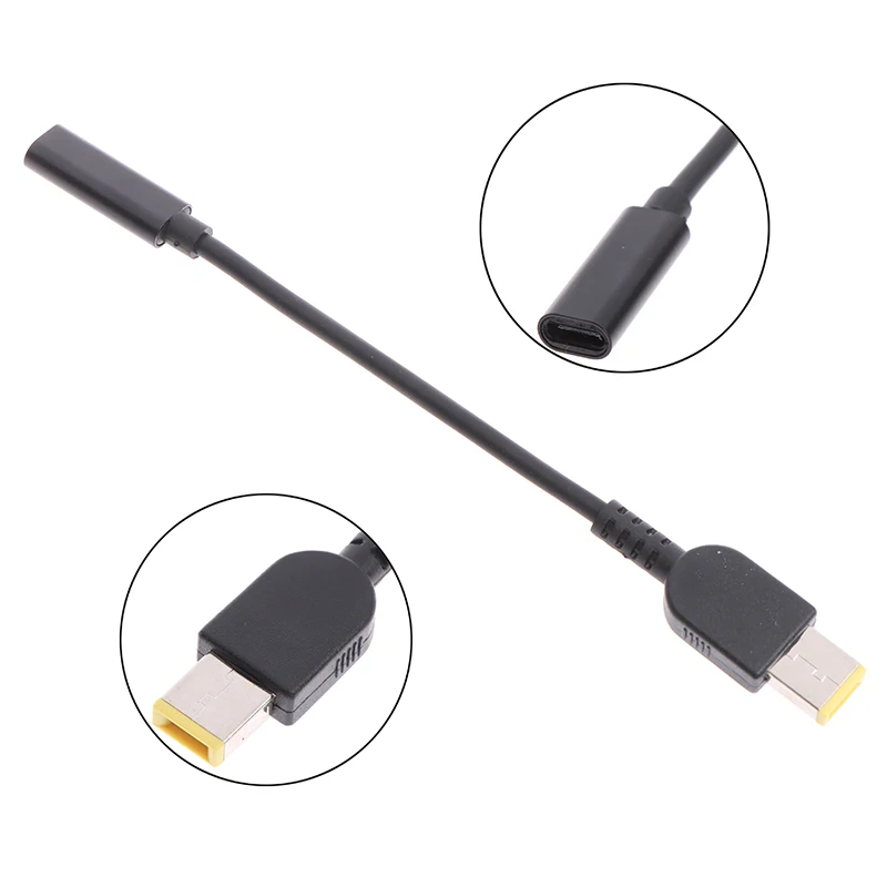 USB Type C Female to Square DC Male Power Adapter Connector For Lenovo Thinkpad With a PD Inductor Chip
USB Type C Female to Square DC Male Power Adapter Connector For Lenovo Thinkpad With a PD Inductor Chip