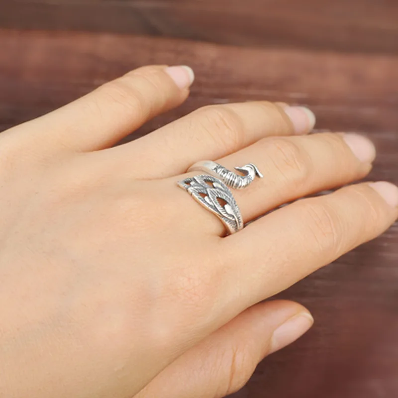 New 925 Sterling Silver Peacock Rings for Women Adjustable Size Rings Fashion Wedding Jewelry Anillos Mujer
New 925 Sterling Silver Peacock Rings for Women Adjustable Size Rings Fashion Wedding Jewelry Anillos Mujer