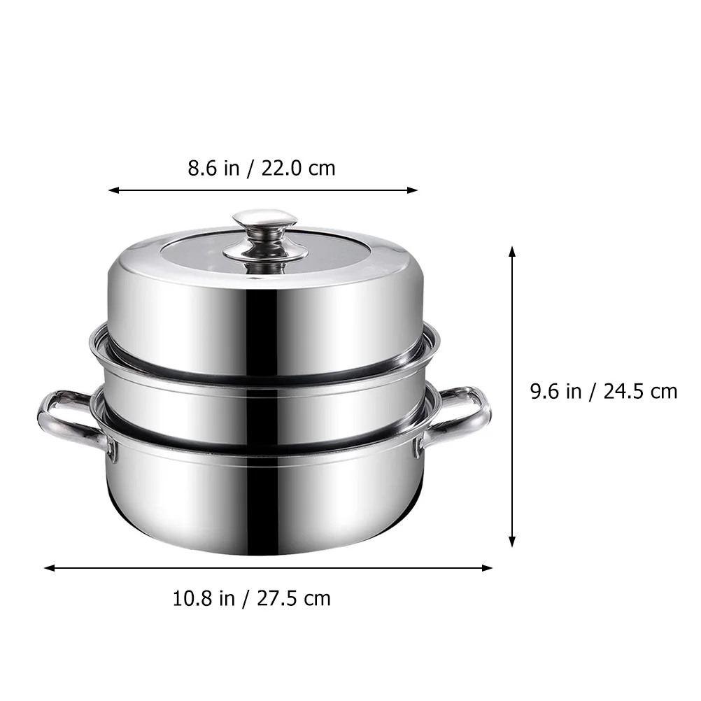1Pc Stainless Steel Steaming Pot Rustproof Home Stockpot Multipurpose Steamed Vegetable Pot Kitchen Accessories
1Pc Stainless Steel Steaming Pot Rustproof Home Stockpot Multipurpose Steamed Vegetable Pot Kitchen Accessories