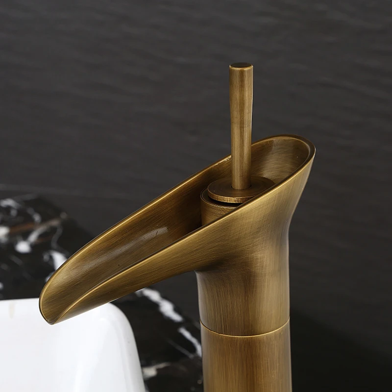 Glass Style Single Lever Waterfall Bathroom Basin Faucet Wine Brass Antique Hot And Cold Bathroom Sink Mixer Taps For Kittchen
Glass Style Single Lever Waterfall Bathroom Basin Faucet Wine Brass Antique Hot And Cold Bathroom Sink Mixer Taps For Kittchen