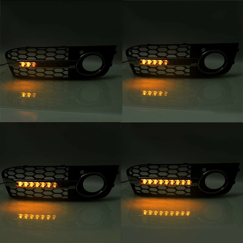 Honeycomb Hex Mesh Fog Light Cover Grille Grill with Flowing Led Turn Signal Light Daytime Running Light for A4 B8 2009-201
Honeycomb Hex Mesh Fog Light Cover Grille Grill with Flowing Led Turn Signal Light Daytime Running Light for A4 B8 2009-201
