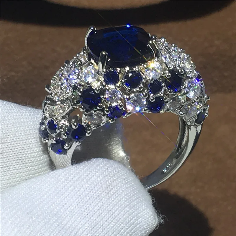 Diamond 14K White Silod Gold Ring for Women Blue Zircom Fine Jewelry for Luxury Vintage Anniversary Diamond Gold Rings Women
Diamond 14K White Silod Gold Ring for Women Blue Zircom Fine Jewelry for Luxury Vintage Anniversary Diamond Gold Rings Women