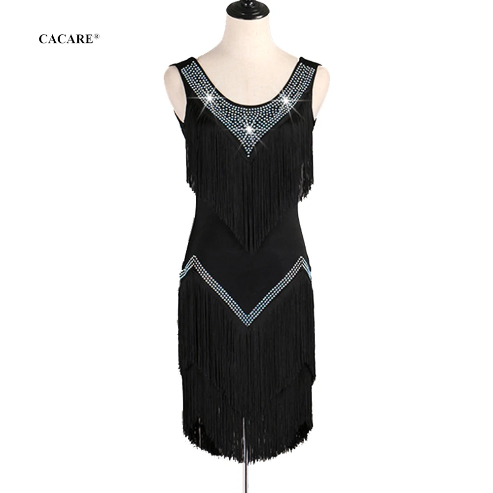 Fringe Dance Dresses Latin Dress Women Salsa Wear Costumes Customize D0561 Tassels Rhinestones 2 Choices | Тематическая одежда и
