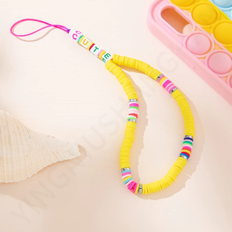Bohemian Ethnic Style Mobile Phone Chain Soft Pottery Letters ENJOY PEACE RELAX CUTE Phone Key Lanyard Straps Y2K Jewelry Women
Bohemian Ethnic Style Mobile Phone Chain Soft Pottery Letters ENJOY PEACE RELAX CUTE Phone Key Lanyard Straps Y2K Jewelry Women
