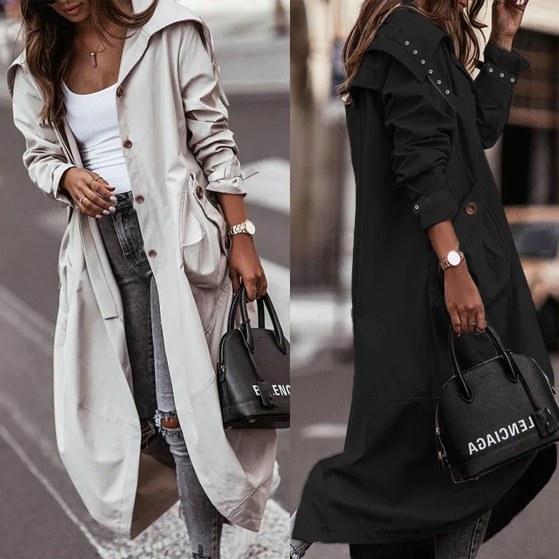 2021 autumn and winter new style temperament niche personality casual big lapel mid-length windbreaker jacket thin coat
2021 autumn and winter new style temperament niche personality casual big lapel mid-length windbreaker jacket thin coat