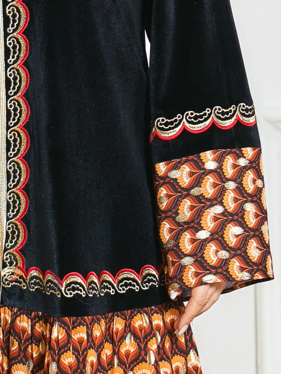 Velvet Embroidery Patchwork Maxi Dress for Women Ethnic Winter 2020 Long Sleeve Muslim Arabic Turkey Clothes Thick Fall
Velvet Embroidery Patchwork Maxi Dress for Women Ethnic Winter 2020 Long Sleeve Muslim Arabic Turkey Clothes Thick Fall