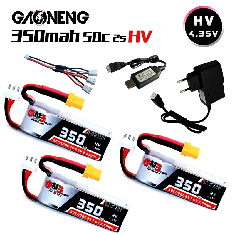 Аккумулятор Gaoneng GNB 2S, 7,6 В, 350 мА · ч, 50C/100C, HV Lipo, с разъемом XT30 и зарядным устройством, для гоночного дрона RC FPV, запасные части, аксессуары
Аккумулятор Gaoneng GNB 2S, 7,6 В, 350 мА · ч, 50C/100C, HV Lipo, с разъемом XT30 и зарядным устройством, для гоночного дрона RC FPV, запасные части, аксессуары