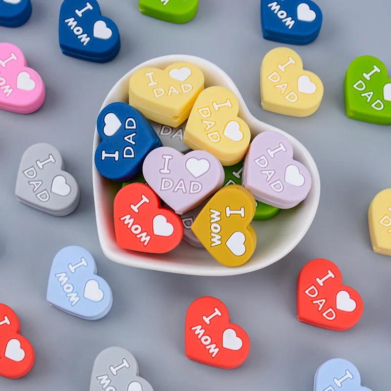 5pcs Silicone Beads I Love Mom/Dad Baby Teething Beads Food Grade Baby Chew Products Teething For DIY Children's Pacifier Chain
5pcs Silicone Beads I Love Mom/Dad Baby Teething Beads Food Grade Baby Chew Products Teething For DIY Children's Pacifier Chain