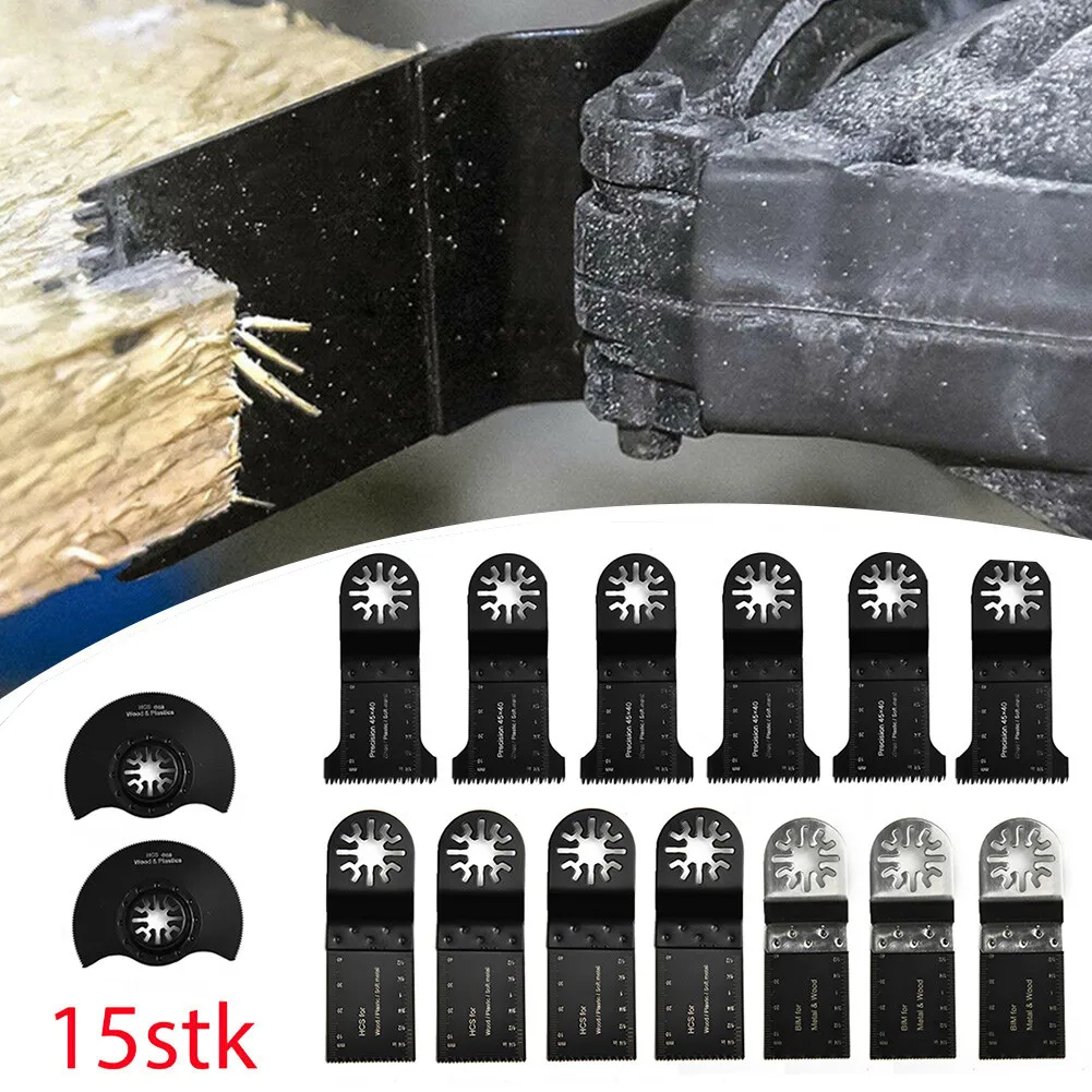 15pcs Precision Japan Tooth Oscillating Saw Blade Multifunctional Tool Accessories For Wood Hard Material Metal Cutting
15pcs Precision Japan Tooth Oscillating Saw Blade Multifunctional Tool Accessories For Wood Hard Material Metal Cutting