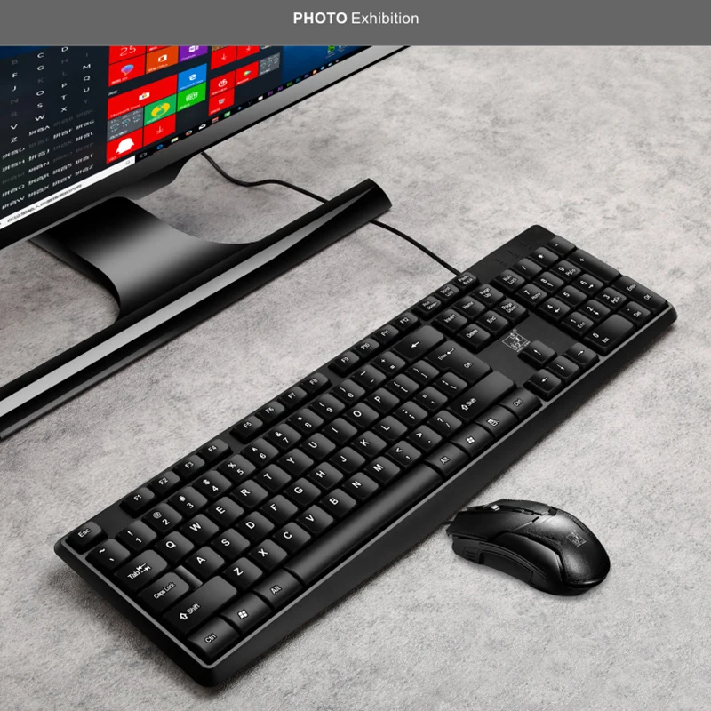 Проводная USB игровая клавиатура с 104 клавишами эргономичная Водонепроницаемая