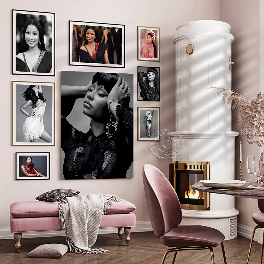 Nicki Minaj Magazine Cover Vintage Poster, America Rapper Actress Black And White Art Prints, Sexy Model Portrait Decor Mural
Nicki Minaj Magazine Cover Vintage Poster, America Rapper Actress Black And White Art Prints, Sexy Model Portrait Decor Mural
