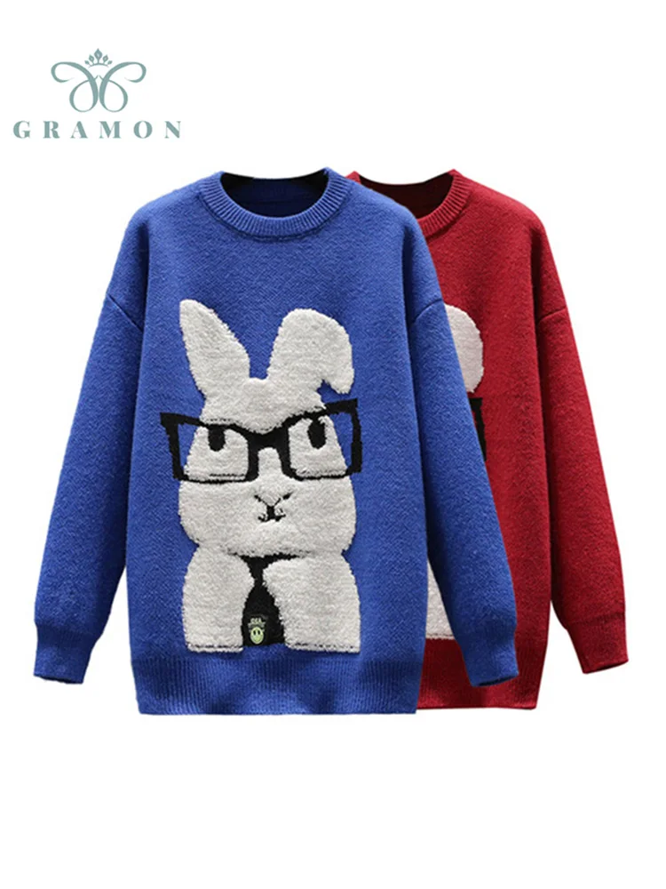 Sweaters Pull Femme Plus Size 2021 Fall Winter Women Clothing Long Sleeve Tops Loose Fashion Kawaii Cartoon Sueters Jumper Mujer
Sweaters Pull Femme Plus Size 2021 Fall Winter Women Clothing Long Sleeve Tops Loose Fashion Kawaii Cartoon Sueters Jumper Mujer