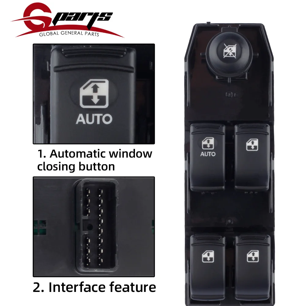 G-parts Car Front Door Driver Side Electric Power Window Control Switch Button For Chevrolet Optra Lacetti 2004-2007 96552814
G-parts Car Front Door Driver Side Electric Power Window Control Switch Button For Chevrolet Optra Lacetti 2004-2007 96552814