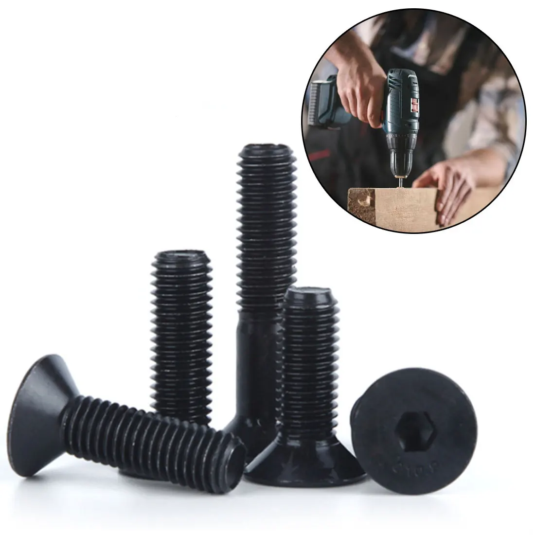 10pcs M5 Allen Wrench Head or Black Hex Socket Flat Countersunk Head Screw 
10pcs M5 Allen Wrench Head or Black Hex Socket Flat Countersunk Head Screw