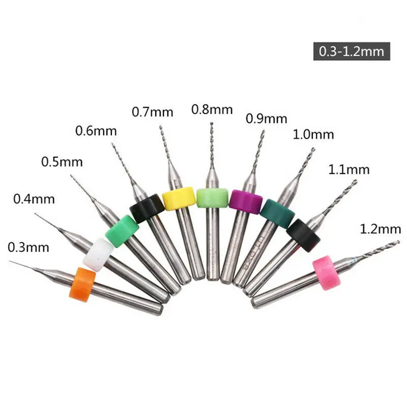 10* PCB Drill Bits 0.1-1.2mm Bit Drill Set PCB Circuit Micro Mini Board Print Carbide Tool Accessories
10* PCB Drill Bits 0.1-1.2mm Bit Drill Set PCB Circuit Micro Mini Board Print Carbide Tool Accessories