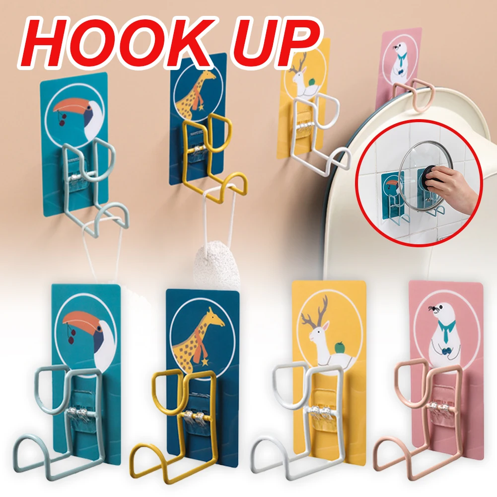 4 Type Creative Cartoon Stainless Steel Cartoon Washbasin Hook Bathroom Kitchen Punch-free Wall Hanging Storage Sticky Hook
4 Type Creative Cartoon Stainless Steel Cartoon Washbasin Hook Bathroom Kitchen Punch-free Wall Hanging Storage Sticky Hook