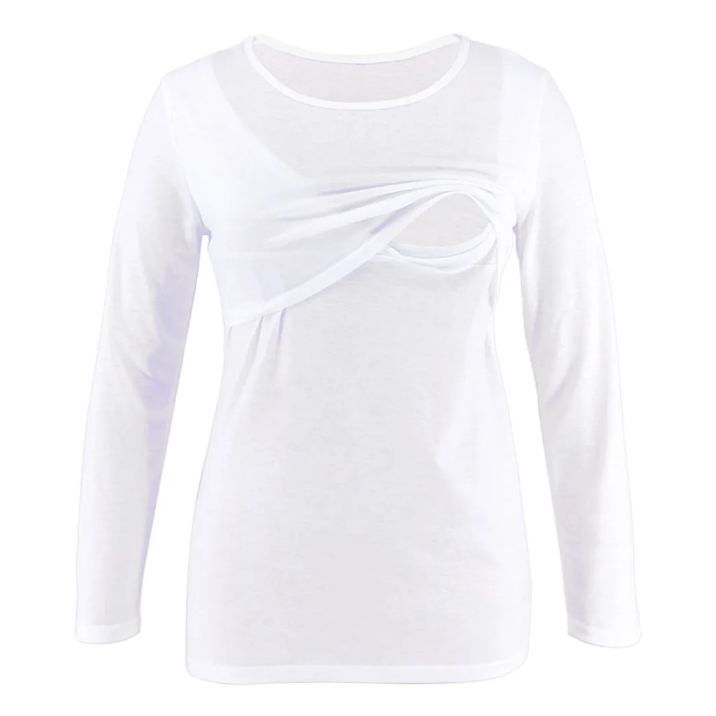 SAGACE Women Maternity Solid Blouse Tops For Nursing Baby Clothing O-Neck Long Sleeve Blouse For Women Pregnant Breastfeeding
SAGACE Women Maternity Solid Blouse Tops For Nursing Baby Clothing O-Neck Long Sleeve Blouse For Women Pregnant Breastfeeding